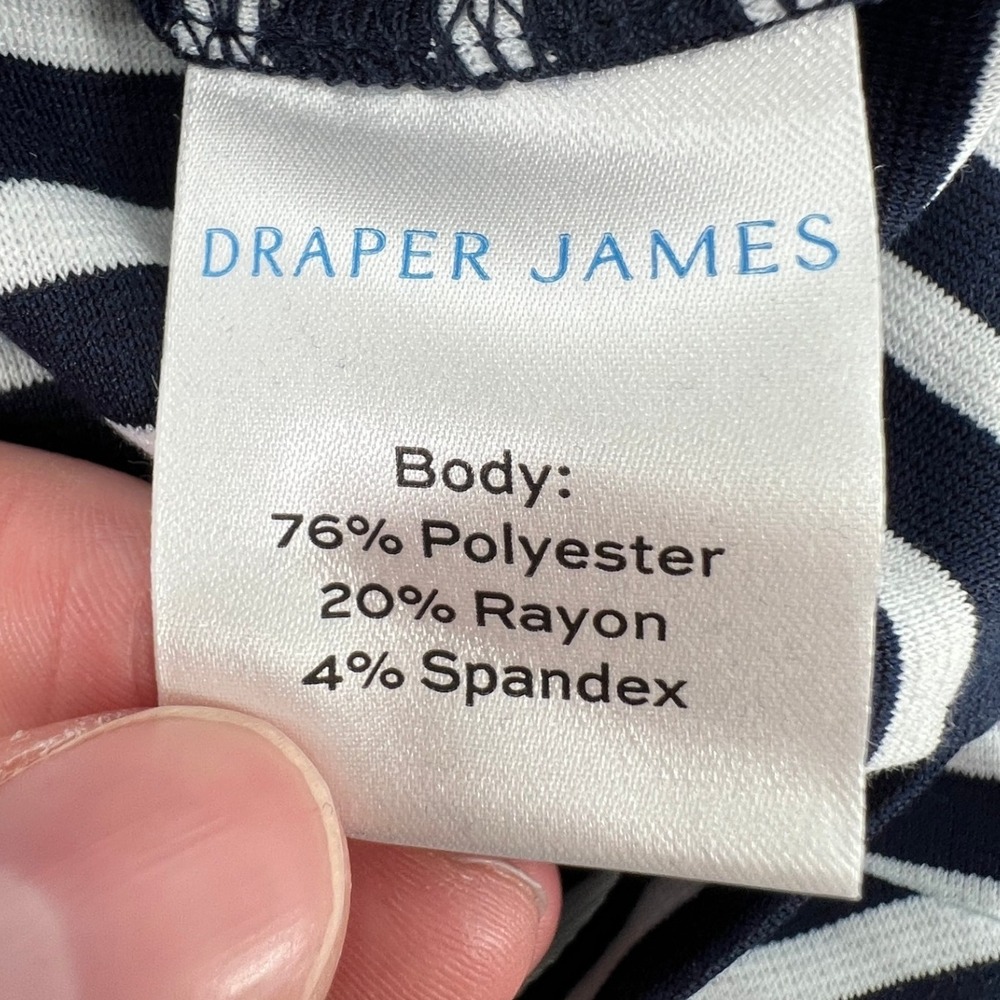 Draper James Women S Sleeveless Striped Pointe Sheath Dress‎ Navy White NWT - Picture 8 of 9
